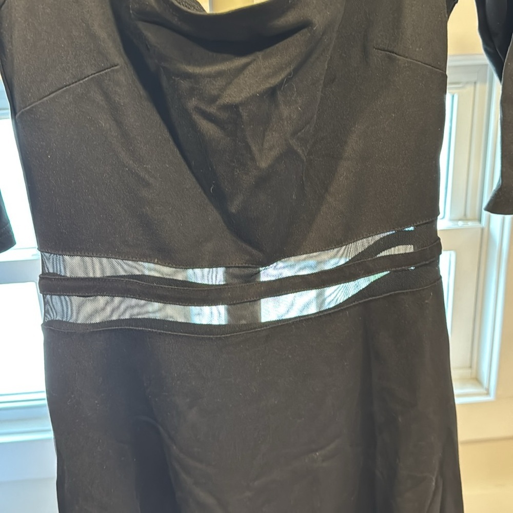 Lulus Women’s Black Yes To The Mesh Skater Dress Size M - Picture 5 of 5